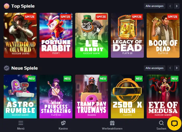 Gamblits Casino spiele
